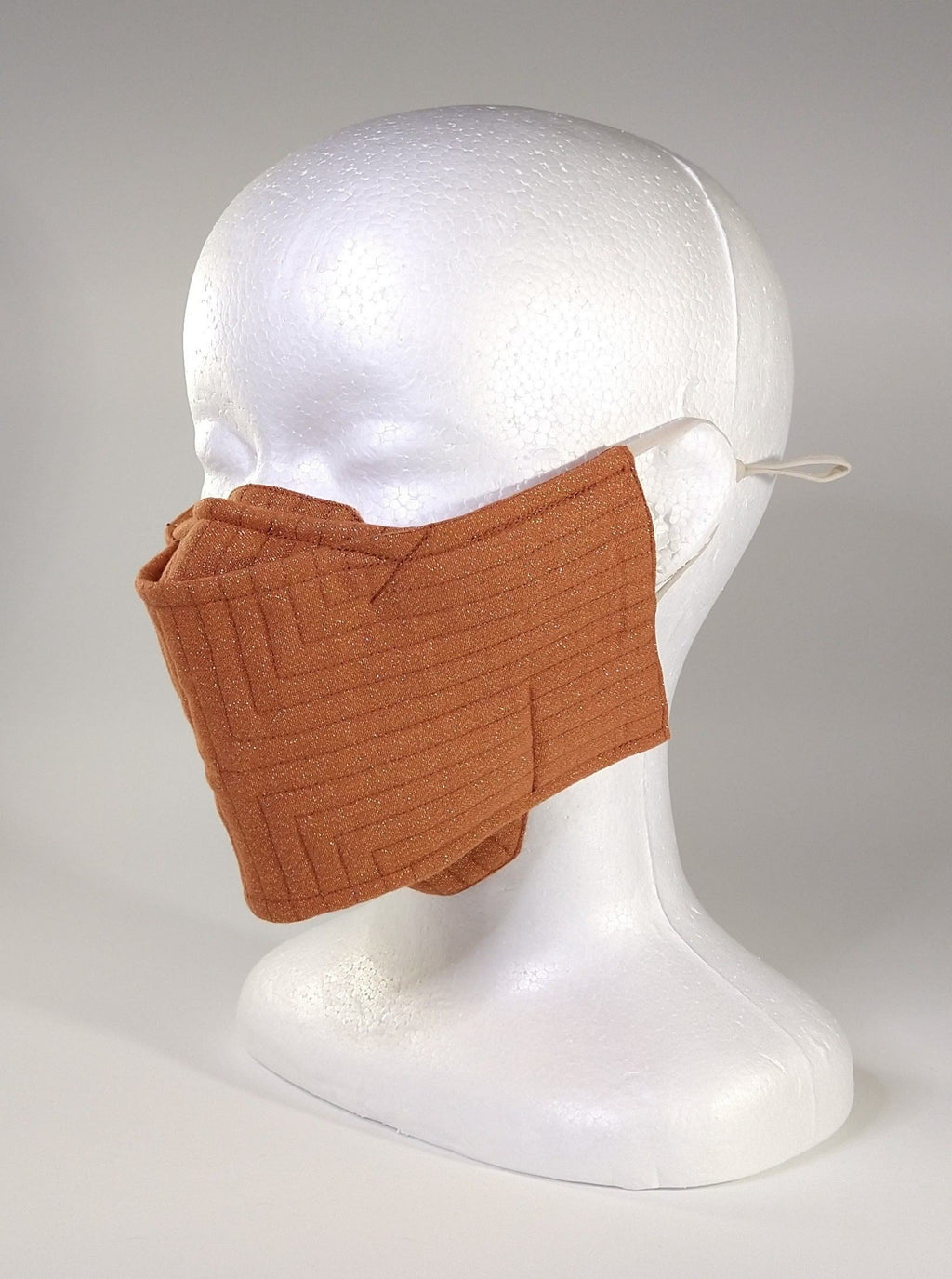 Organic Cotton Quilted Mask - Copper Shimmer